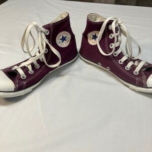 Converse Chuck Taylor All Star High Top Purple Canvas Sneakers Mens 4 Womens 6